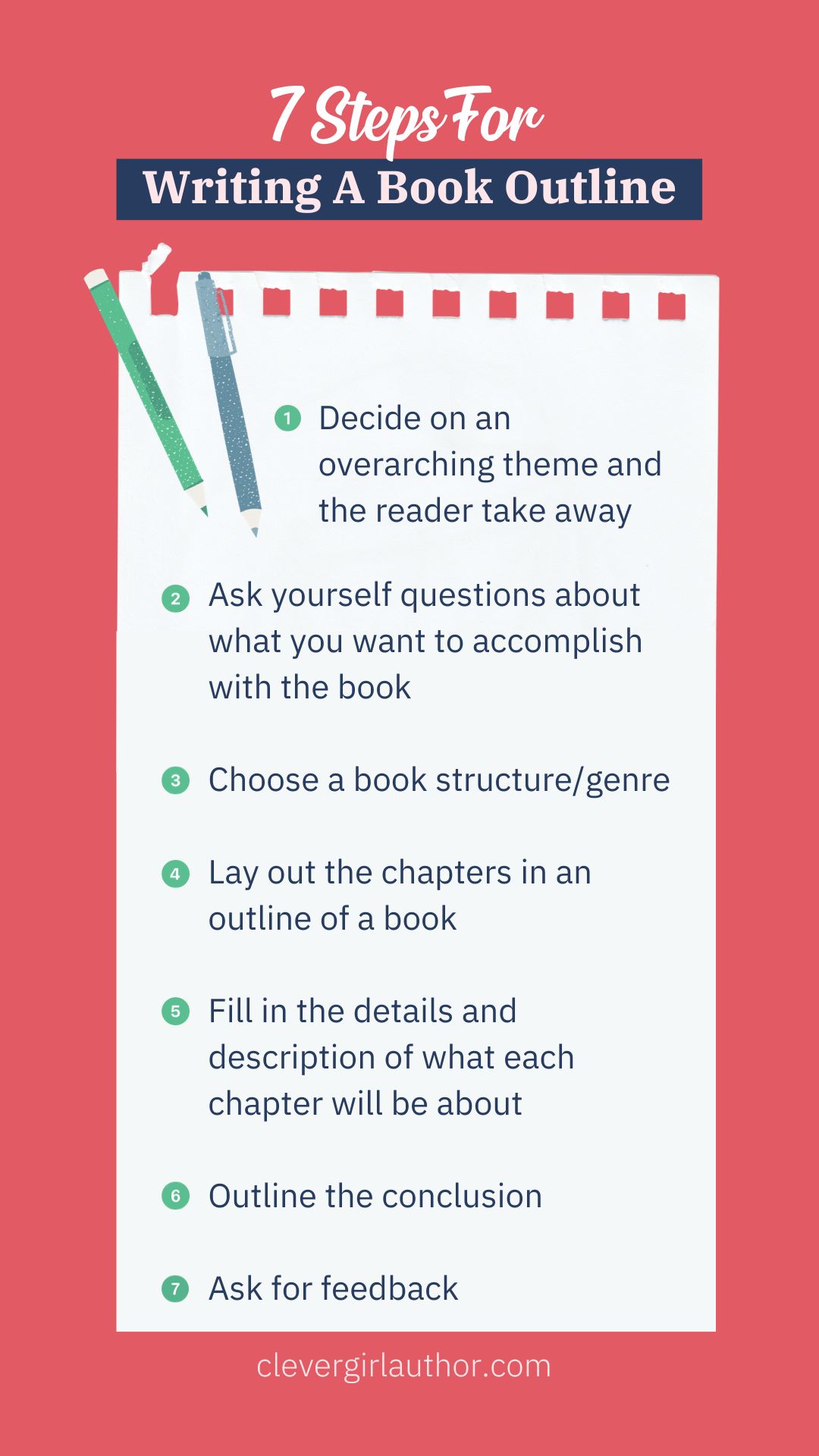 7 Steps for writing a book outline